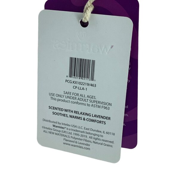 Warmies Llama Lavendar Scented Plush Stuffed Animal Heatable Pink NWT NEW - Picture 4 of 9